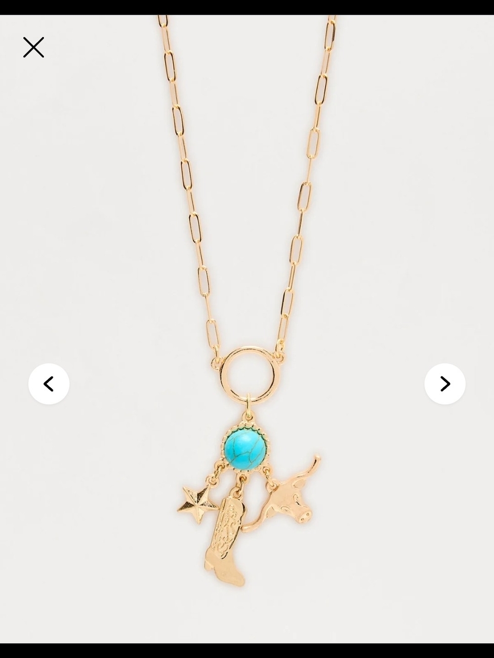 Turquoise Charm Necklace